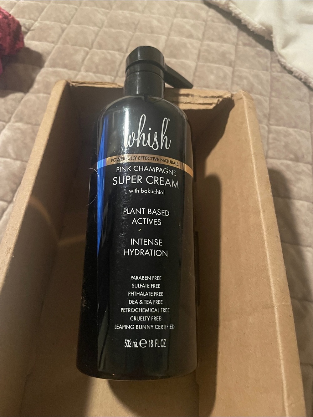 whish Black Bottle Pink Champagne Super Cream Plant Base  (not expired) 18 OZ LG